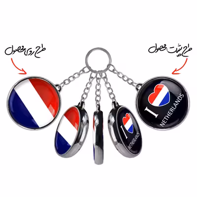 جاکلیدی خندالو طرح پرچم هلند مدل دوطرفه کد 2047520466