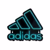 چراغ دیواری نئون دیزاین طرح Adidas-Text-BL_TBL