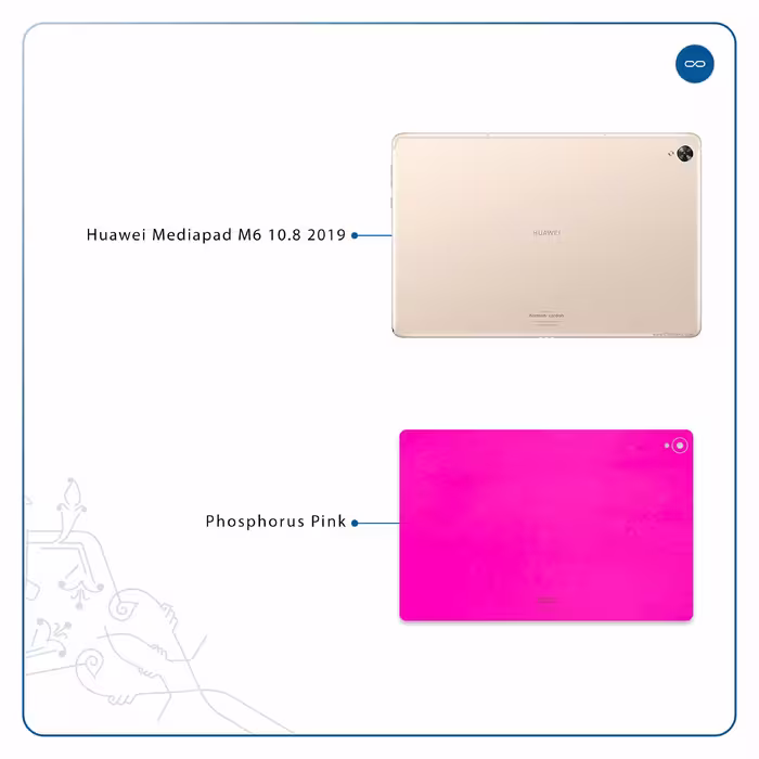 برچسب پوششی ماهوت مدل Phosphorus-Pink مناسب برای تبلت هوآوی Mediapad M6 10.8 2019