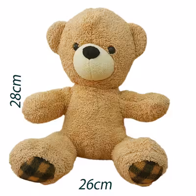 عروسک طرح خرس مدل FootScotch  کد 911 ارتفاع 28 سانتیمتر