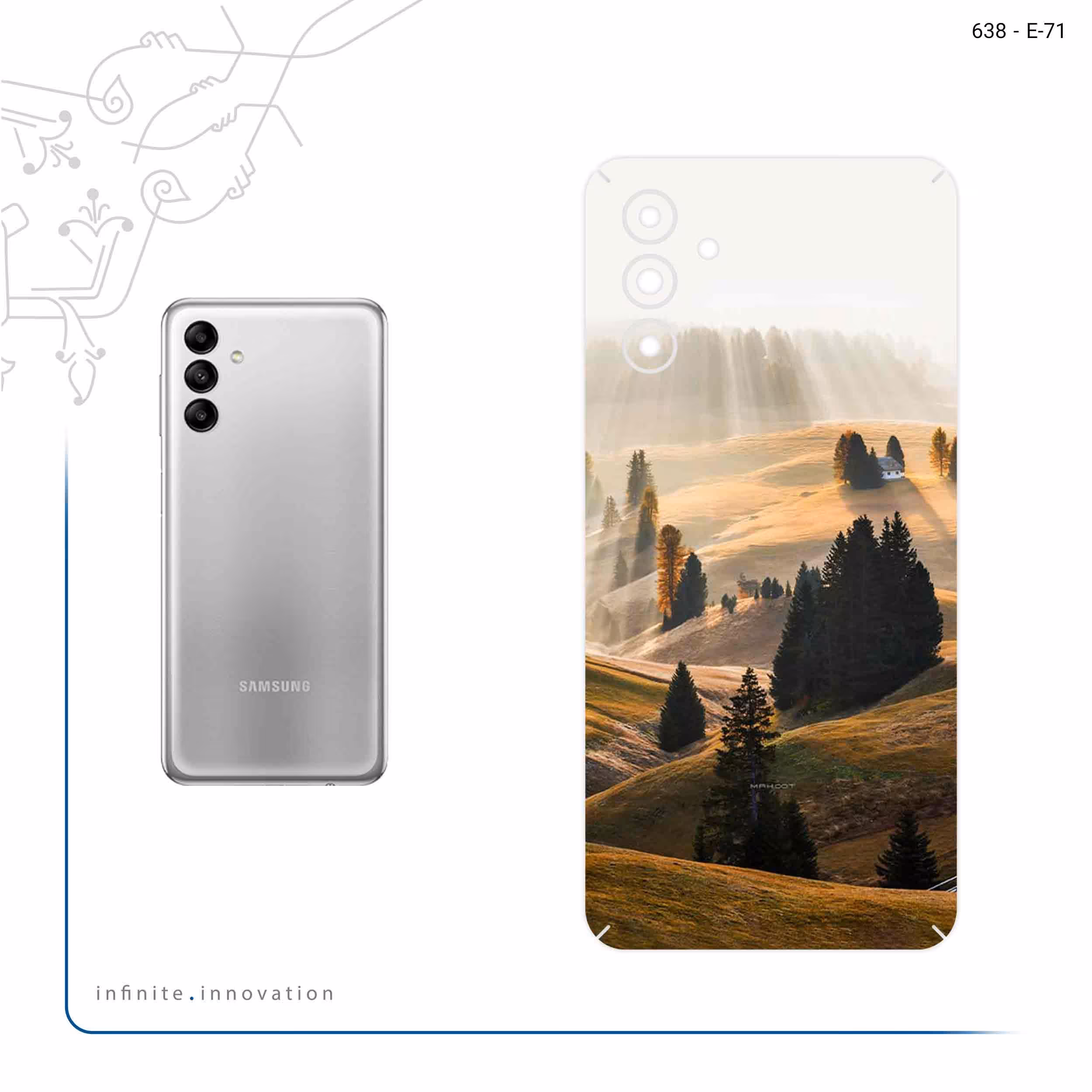 برچسب پوششی ماهوت مدل Foggy Plain مناسب برای گوشی موبایل سامسونگ Galaxy A04s