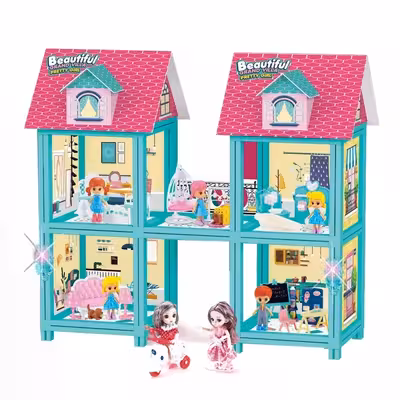 ست اسباب بازی لوازم خانه مدل خانه عروسکی