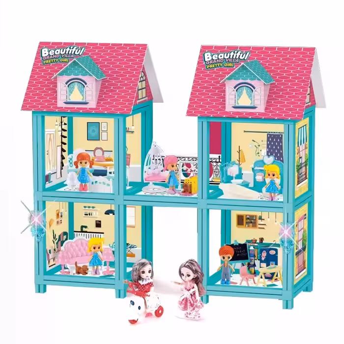 ست اسباب بازی لوازم خانه مدل خانه عروسکی