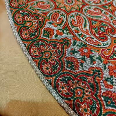 رومیزی ترمه صفائی مدل دایره کد 16.na