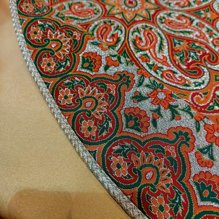 رومیزی ترمه صفائی مدل دایره کد 16.na