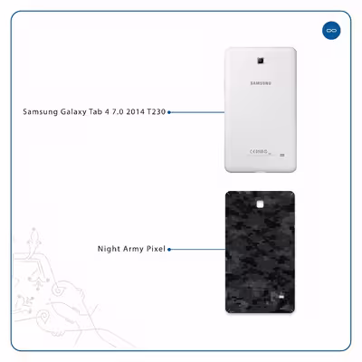 برچسب پوششی ماهوت مدل Night-Army-Pixel مناسب برای تبلت سامسونگ Galaxy Tab 4 7.0 2014 T230