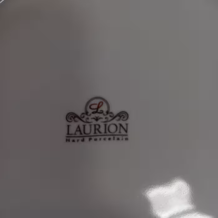 بشقاب خورش خوری لوریان مدل خط طلا بسته 6 عددی