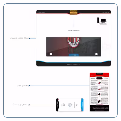 برچسب پوششی ماهوت مدل AC-Milan مناسب برای تبلت سامسونگ Galaxy Tab S 10.5 2014 T805