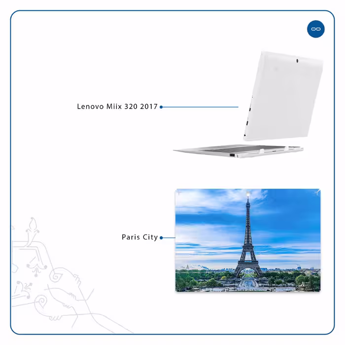 برچسب پوششی ماهوت مدل Paris City مناسب برای تبلت لنوو Miix 320 2017