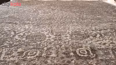 فرش ماشینی زمرد مشهد طرح پتینه کد TA113 زمینه طوسی