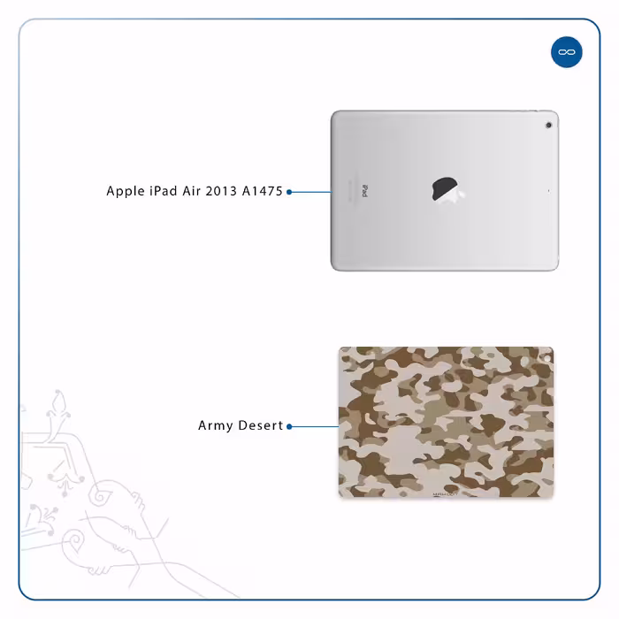 برچسب پوششی ماهوت مدل Army-Desert مناسب برای تبلت اپل iPad Air 2013 A1475