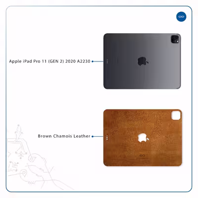 برچسب پوششی ماهوت مدل Brown-Chamois-Leather مناسب برای تبلت اپل iPad Pro 11 (GEN 2) 2020 A2230
