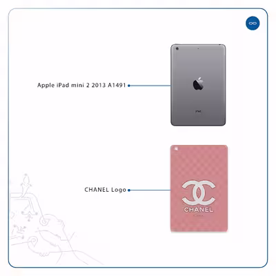 برچسب پوششی ماهوت مدل CHANEL-Logo مناسب برای تبلت اپل iPad mini 2 2013 A1491