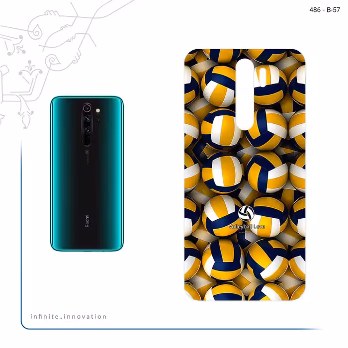 برچسب پوششی ماهوت مدل Volleyball مناسب برای گوشی موبایل شیائومی Redmi Note 8 Pro