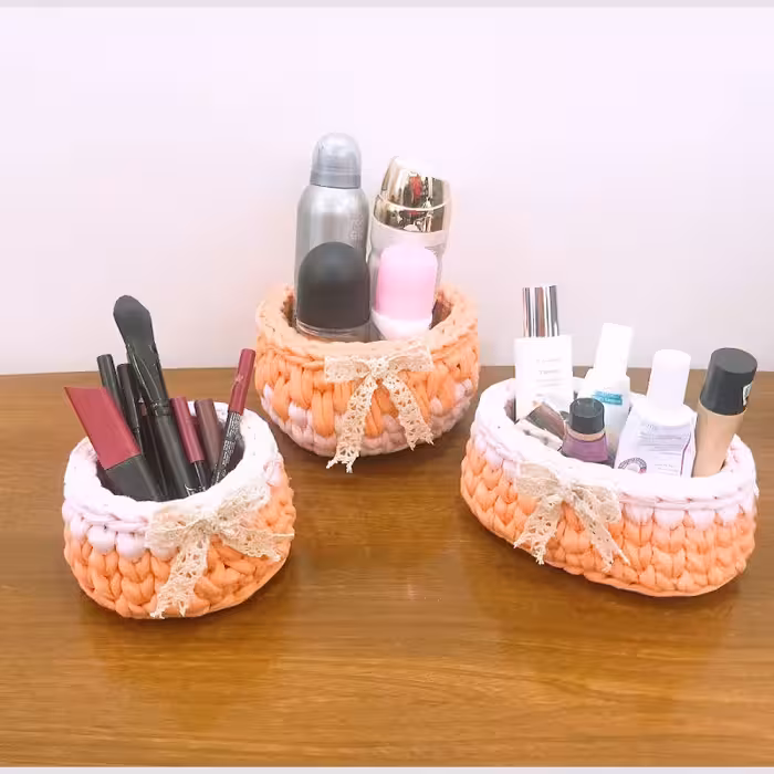 سبد قلاب بافی تریکو مدل bb55 مجموعه 3 عددی