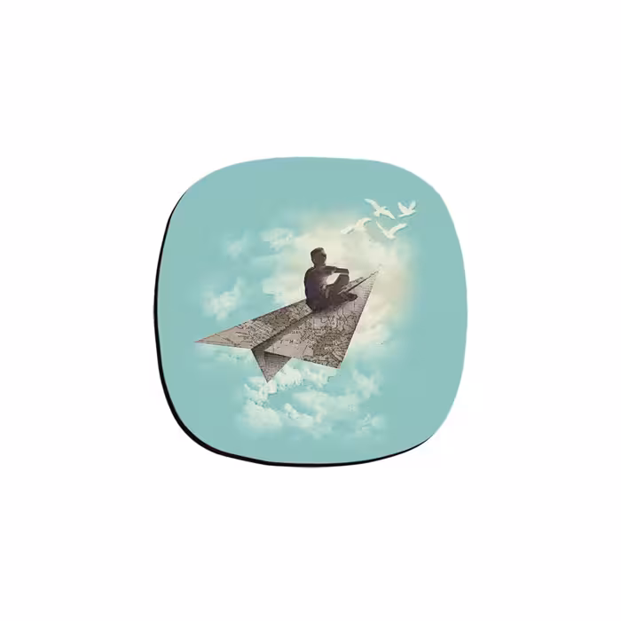 زیر لیوانی ترمه طراحان ایده مدل موشک کاغذی کد cfp032 بسته 6 عددی