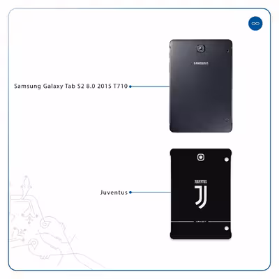 برچسب پوششی ماهوت مدل Juventus مناسب برای تبلت سامسونگ Galaxy Tab S2 8.0 2015 T710