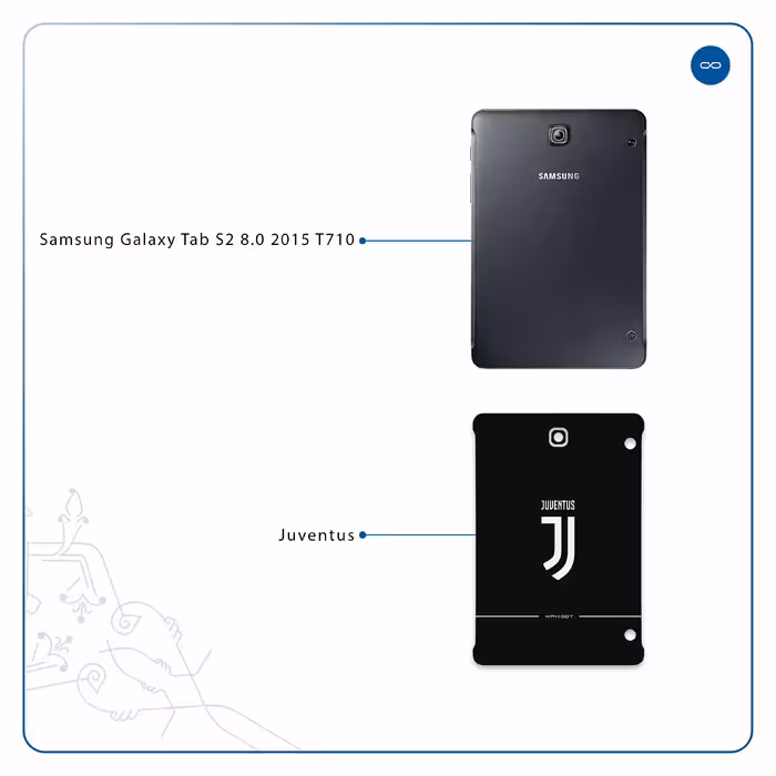 برچسب پوششی ماهوت مدل Juventus مناسب برای تبلت سامسونگ Galaxy Tab S2 8.0 2015 T710