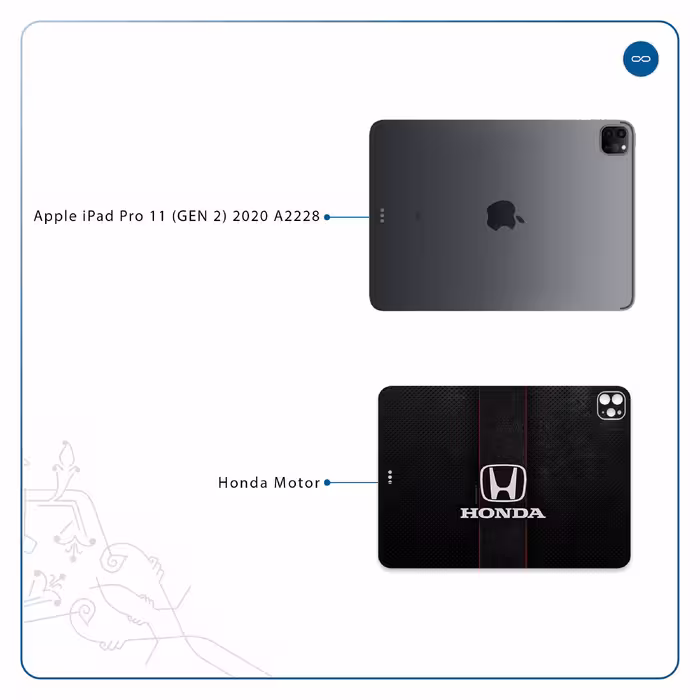 برچسب پوششی ماهوت مدل Honda Motor مناسب برای تبلت اپل iPad Pro 11 (GEN 2) 2020 A2228