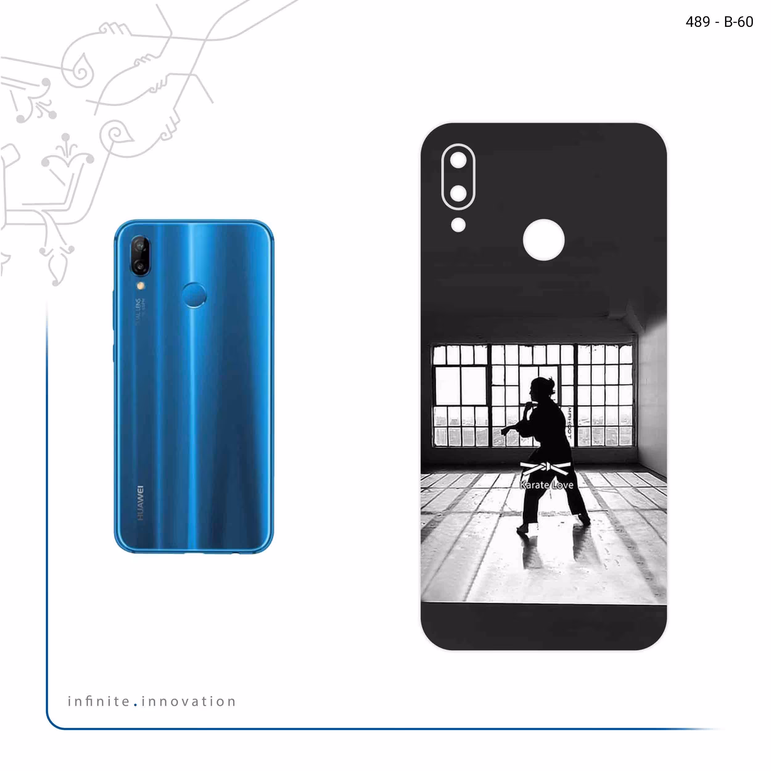 برچسب پوششی ماهوت مدل Karate مناسب برای گوشی موبایل هوآوی Nova 3e