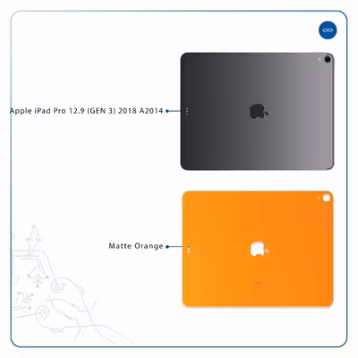 برچسب پوششی ماهوت مدل Matte-Orange مناسب برای تبلت اپل iPad Pro 12.9 (GEN 3) 2018 A2014