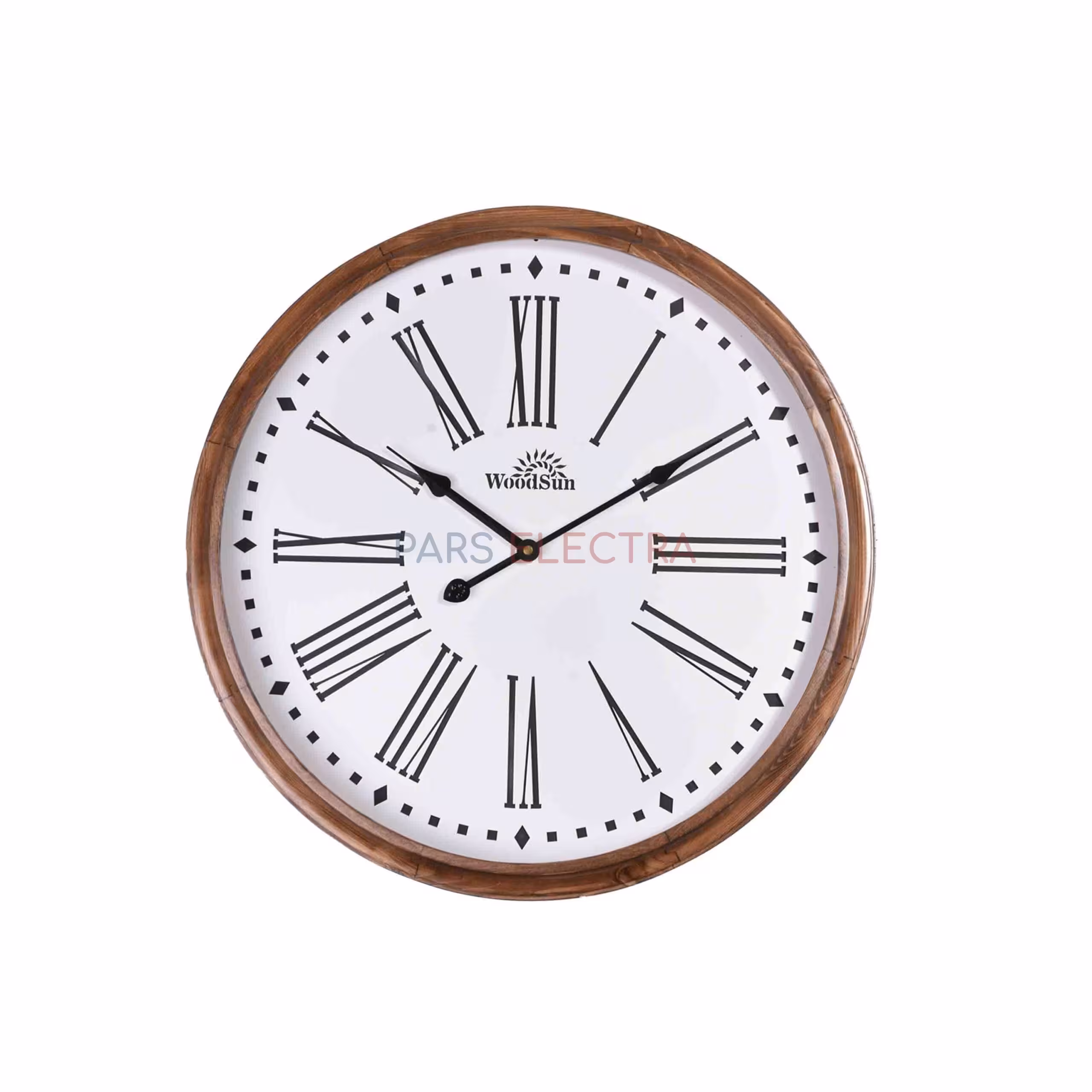 ساعت دیواری چوبی والنسیا سفید (80سانت) (ZA10018)