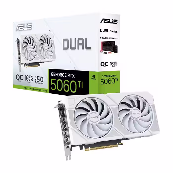 کارت گرافیک ایسوس ASUS Dual RTX 5060 Ti 16GB OC White