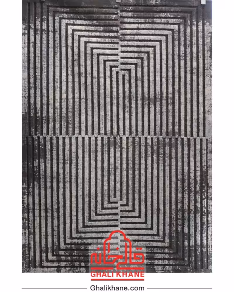 فرش ماشینی طرح تیفانی کد 6008 زمینه طوسی