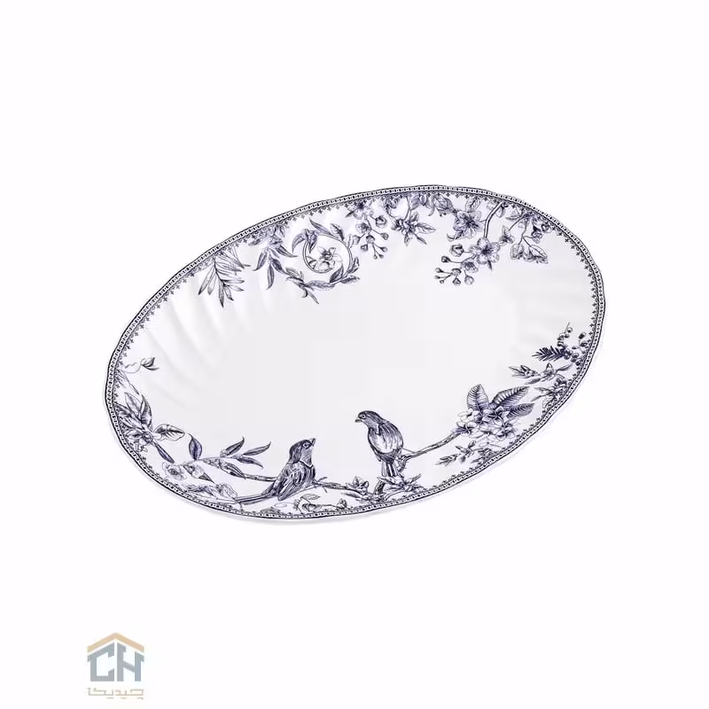 دیس چینی بیضی کوچک گلدکیش طرح LOTUS مدل GK701141-1