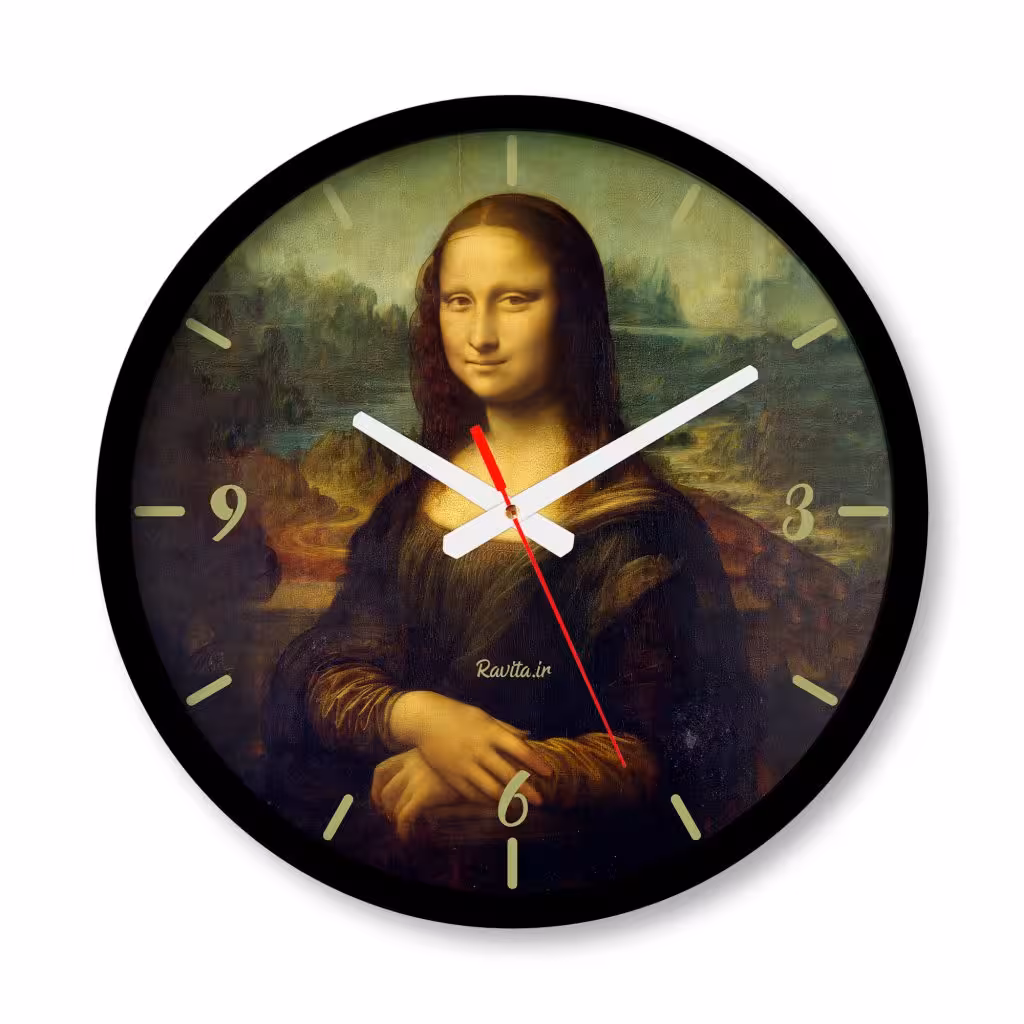 ساعت دیواری بزرگ راویتا طرح نقاشی مونالیزا کد 3555