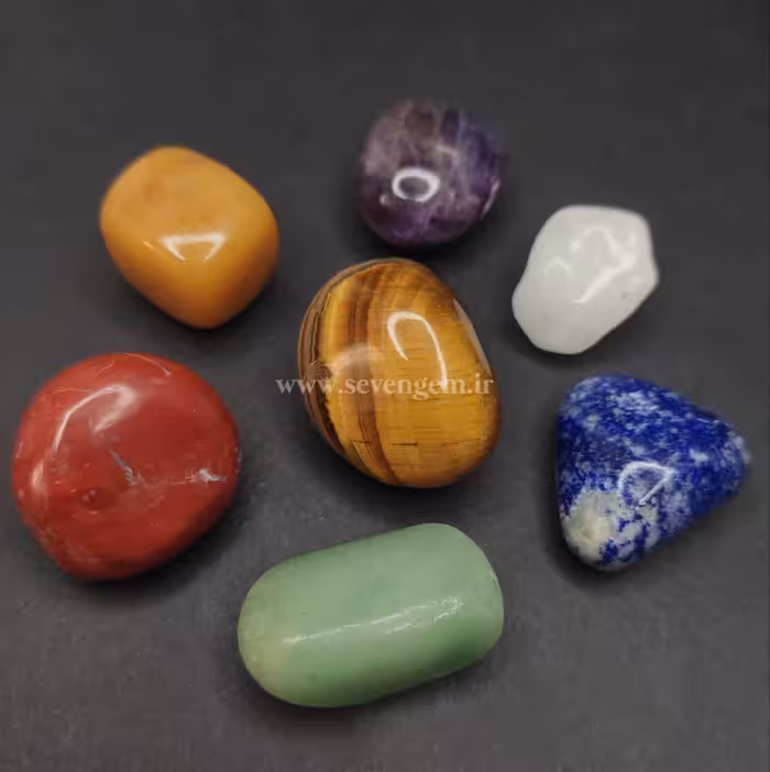 پک 87 گرمی تامبل سنگهای هفت چاکرا (کد49)