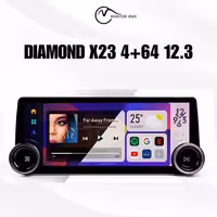 مانیتور بی ام و X5 برند دایموند 4 64 اپل کارپلی 12.3 اینچ مدل X23 همراه با قاب