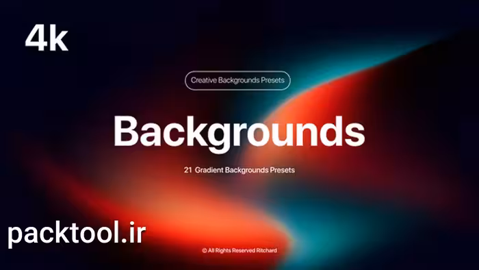 دانلود پروژه آماده افتر افکت بک گراند متحرک گرادینت Gradient Backgrounds - پک تول