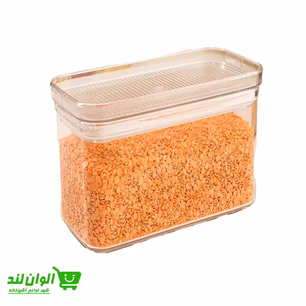 بانکه پلاستیکی مستطیل لیمون مدل رویال درب شفاف سایز 1 کد 38812