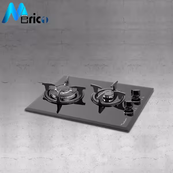 گاز رومیزی میلان کد G24 دو شعله شیشه