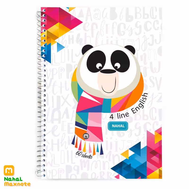 دفتر 60 برگ چهـار خط سیمی کد 3641.طرح 1