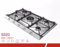 اجاق گاز صفحه ای S520 دیموند(ارسال رایگان)