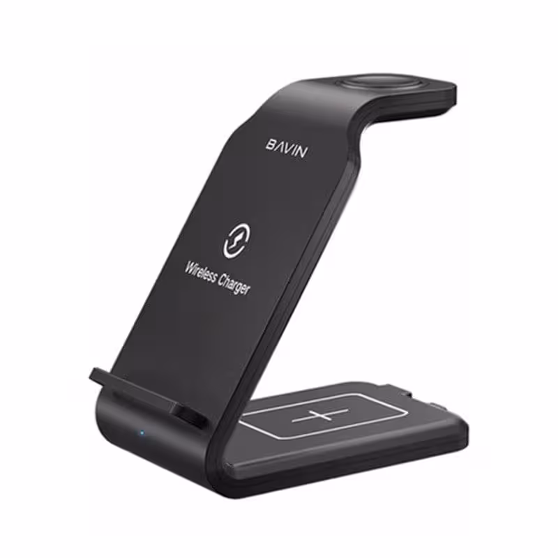 استند و شارژر وایرلس چندکاره باوین 15 وات Bavin PC055