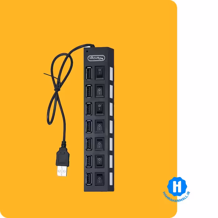 هاب 7 پورت USB 2.0 فلامینگو مدل Hi-Speed