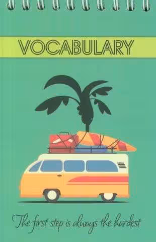 دفترچه لغت A6 (VOCABULARY،چند طرح)،(سیمی)