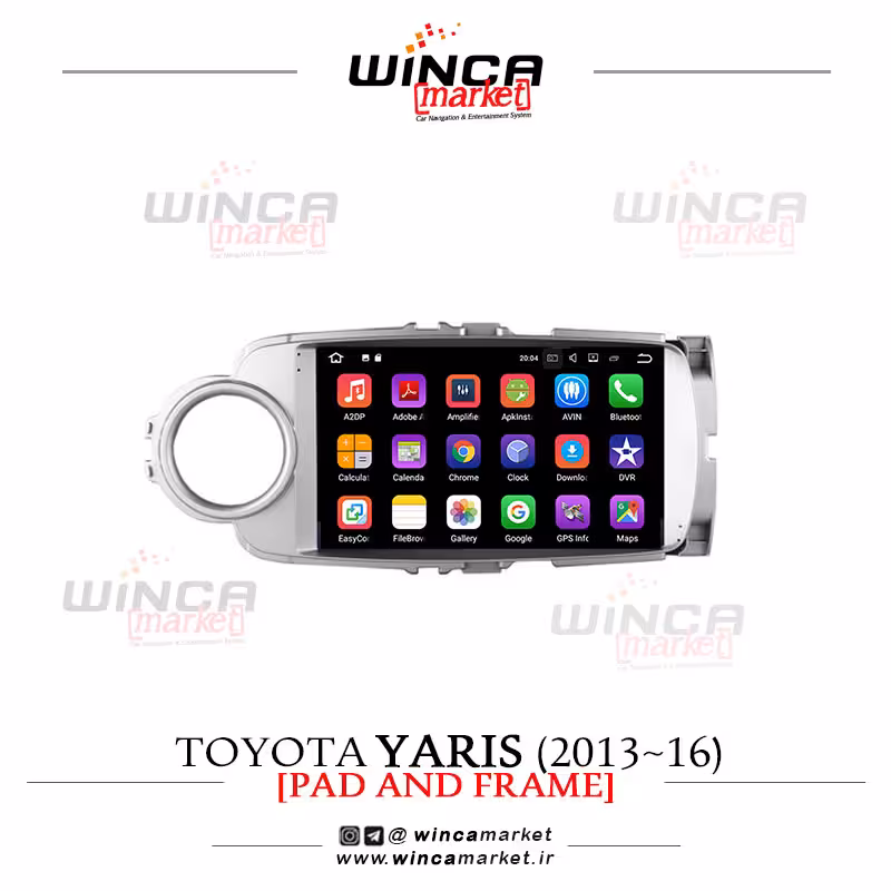 مانیتور تویوتا یاریس 2013 فابریک اندروید سری 132