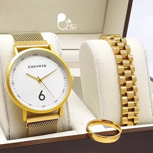 ست ساعت و دستبند رولکس طلایی