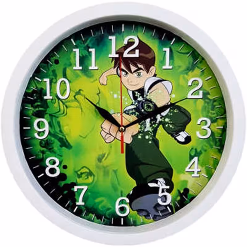 ساعت دیواری کودک ساعت دیواری فانتزی ساعت دیواری گرد ساعت دیواری کارتونی بن تن S158