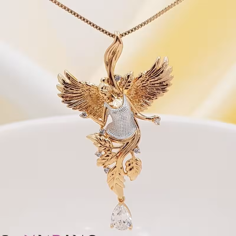 پلاک تک ژوپینگ بدون زنجیر کاملا مشابه طلا رنگ ثابت فوق العاده شیک 