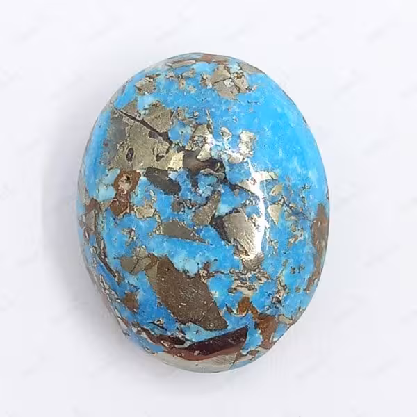 نگین فیروزه کرمان پیریت دار کد 41