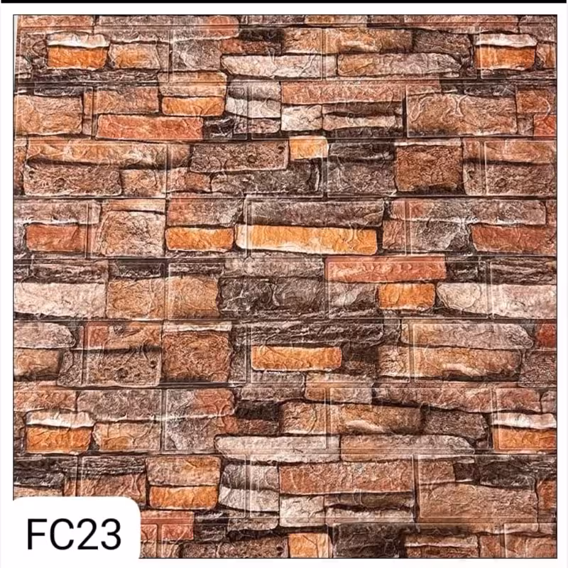 دیوارپوش فومی پشت چسبدار کد FC23 ابعاد70در70 cm ضخامت 5میل (پس کرایه)