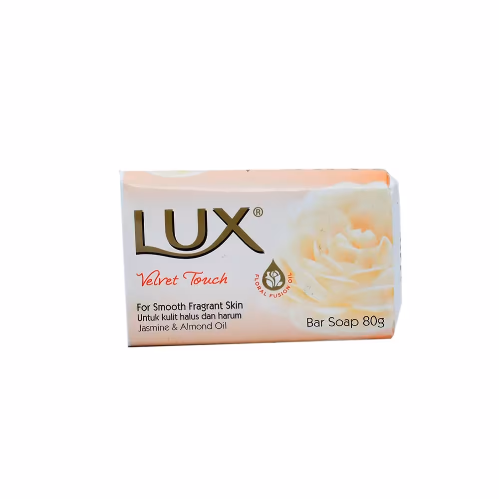 صابون لوکس LUX مدل VELVET TOUCH وزن 80 گرم بسته 6 عددی