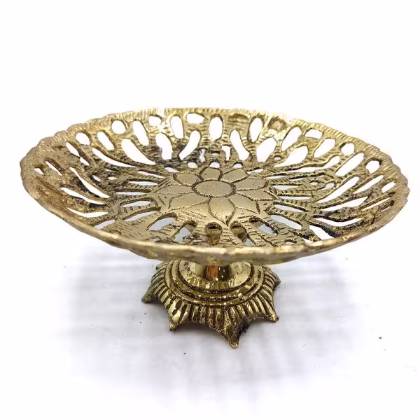 شیرینی خوری برنجی ارتفاع 6 قطر 13 کد 120024