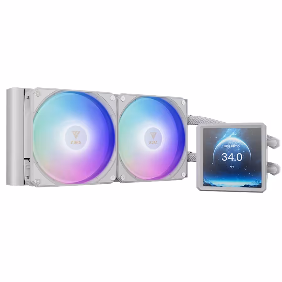 قیمت و خرید خنک کننده مایع پردازنده گیم دیاس مدل AURA GL240W LCD All-in-One | یاس ارتباط
