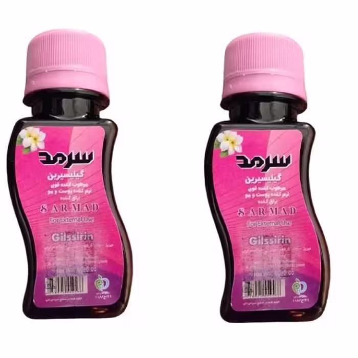 روغن بدن سرمد مدل گلیسیرین شقایق حجم 60 میلی لیتر بسته 2 عددی